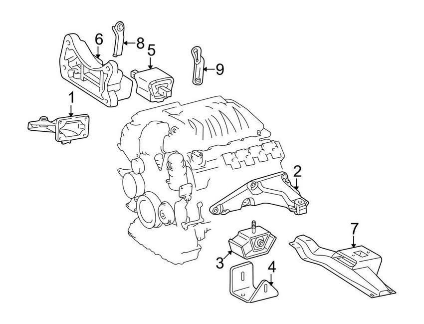 Mercedes Engine Mount 4602407018